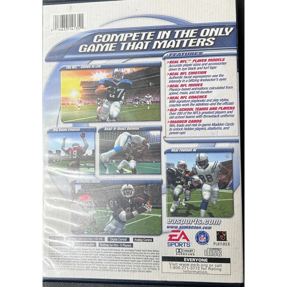 Madden NFL 2001 Sony PlayStation 2 PS2 EA Sports Football Eddie George SLUS20093